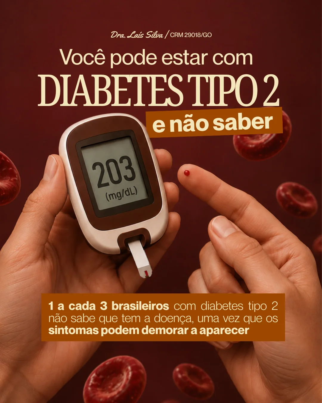 Arte de design de post para Dra. Laís Silva, Endocrinologia (1 de 4)