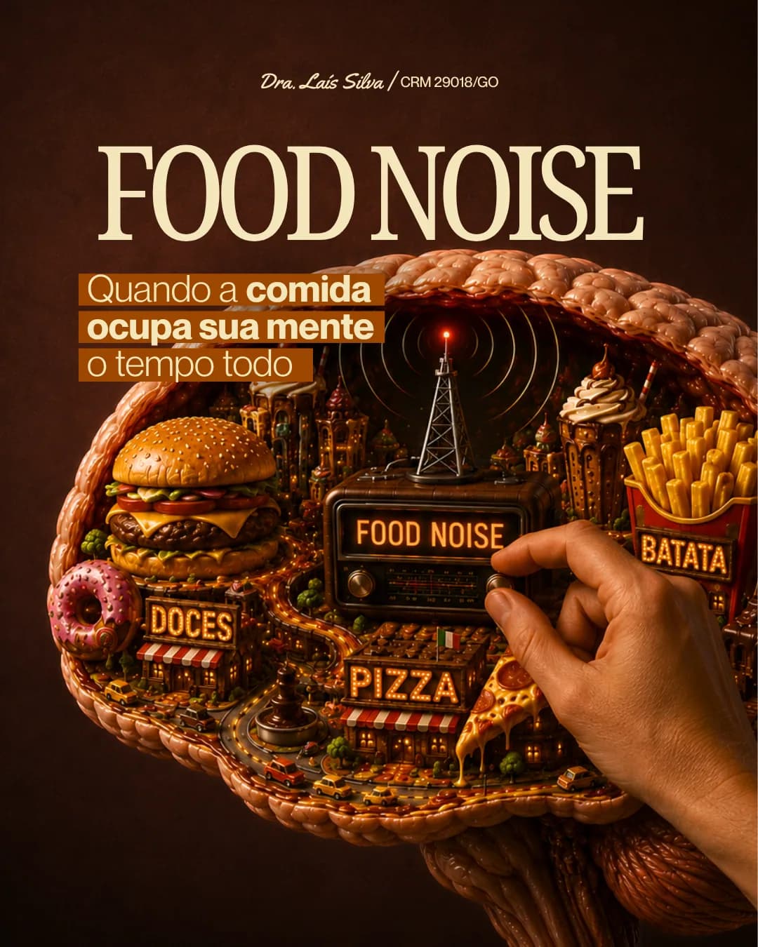 Arte de design de post para Dra. Laís Silva, Endocrinologia (3 de 4)