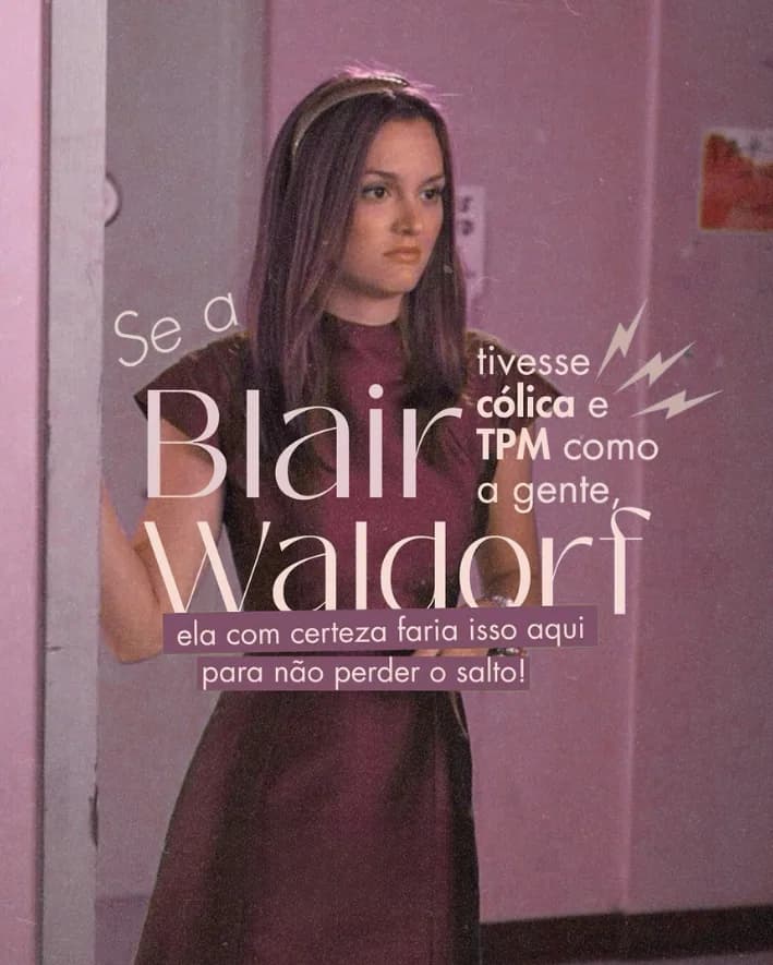 Capa de carrossel sobre cólica e TPM usando referência de cultura pop